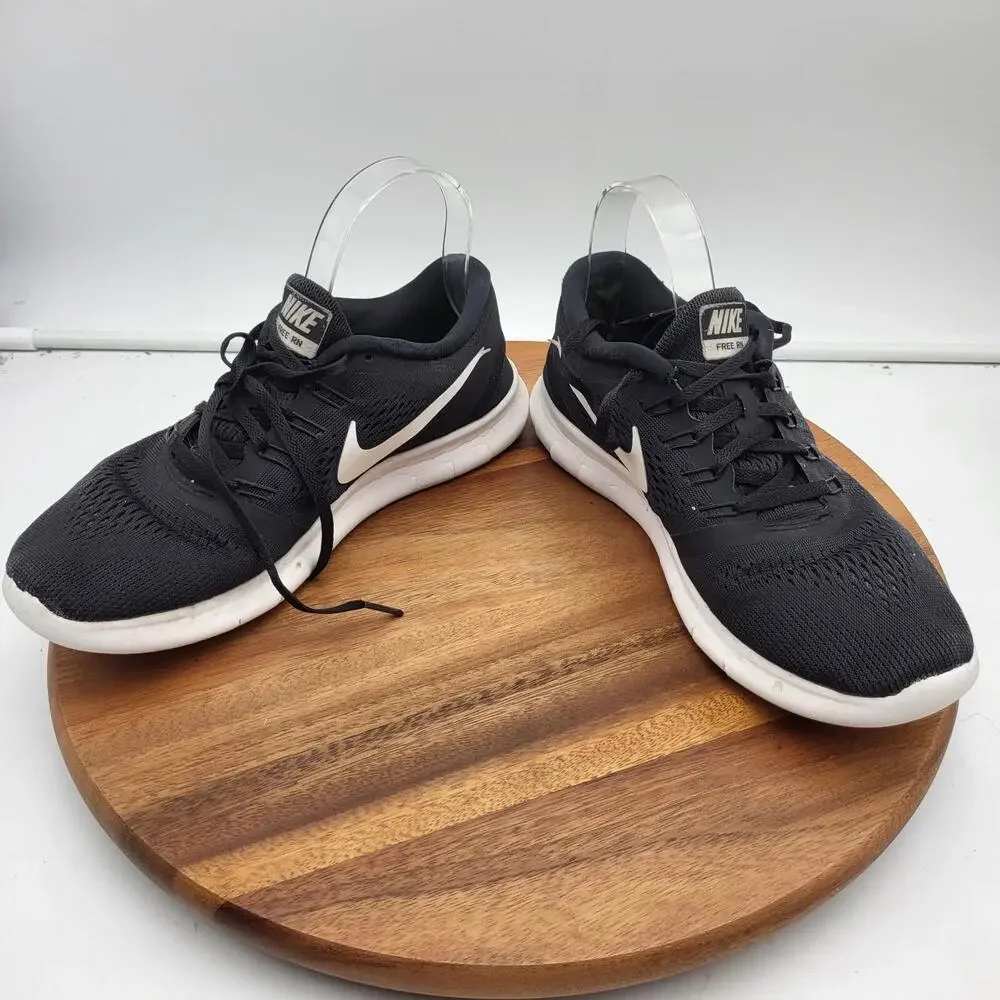 Nike Womens‎ Free RN Running Shoes Womens Size 9 831509-001 Black White Trainers